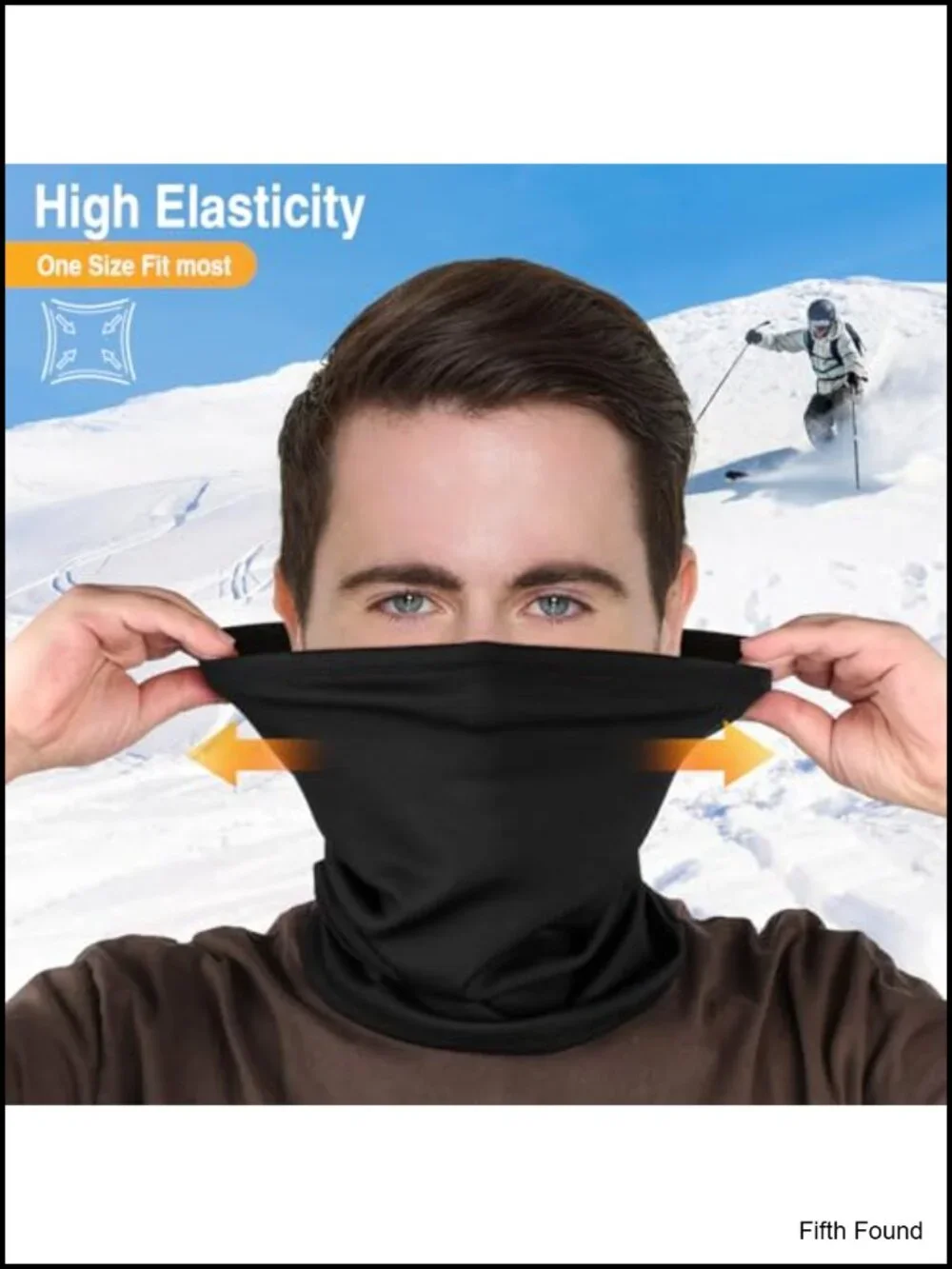 2 Pack Winter Neck Gaiter Fleece Lined Windproof Face Cover Scarf